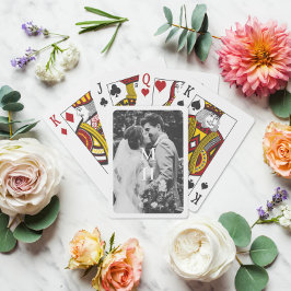 Par Initialer Retro Photo Monogram Casinokort