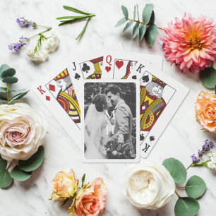 Par Initialer Retro Photo Monogram Casinokort