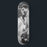 Par Initialer Retro Photo Monogram Mini Skateboard Bräda 18,5 Cm<br><div class="desc">anpassa med eget foto och initialer; behålla eller ta bort gräns efter behov</div>