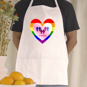Par innanför Kärlekens Pride Heart Förkläde