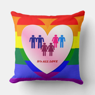 Par innanför Kärlekens Pride Heart Kudde