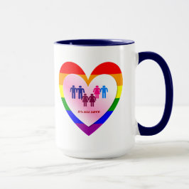 Par innanför Kärlekens Pride Heart Mugg