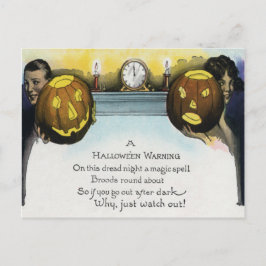 Par Jack O Lantern Pumpa Vykort