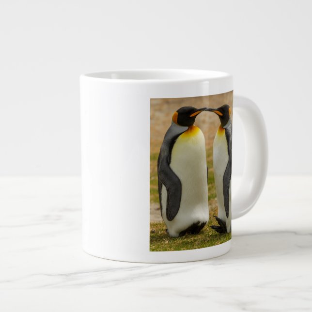 Par kungspingviner, Falklands Jumbo Mugg (Framsida höger)