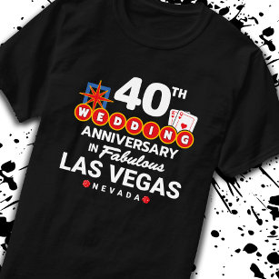 par Las Vegas Resa vid 40:e Bröllop-årsdagen T Shirt