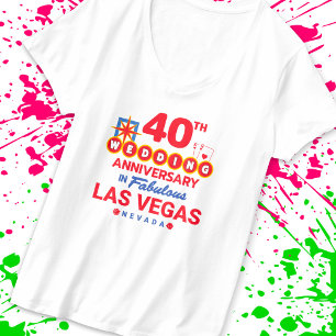 par Las Vegas Resa vid 40:e Bröllop-årsdagen T Shirt