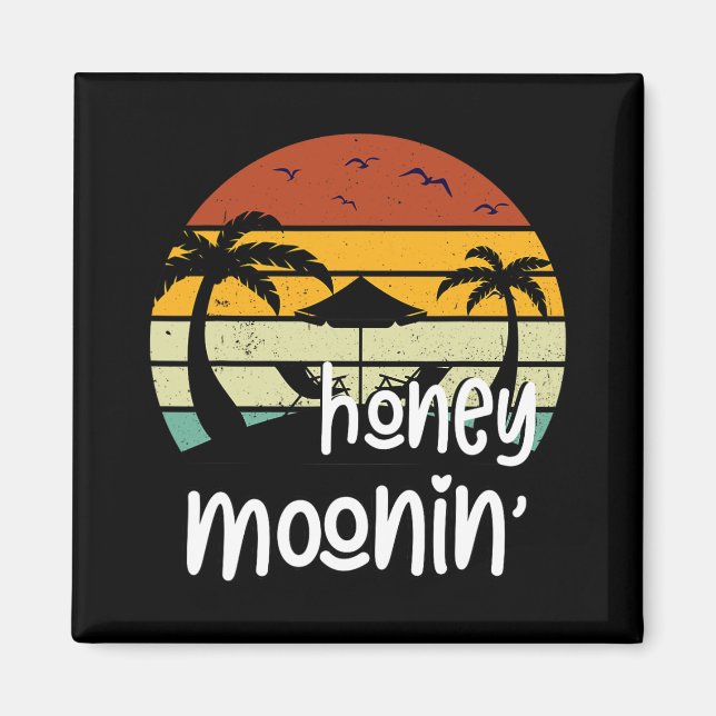Par Married Matching Honung Mooning Honeymoon V Magnet (Framsidan)