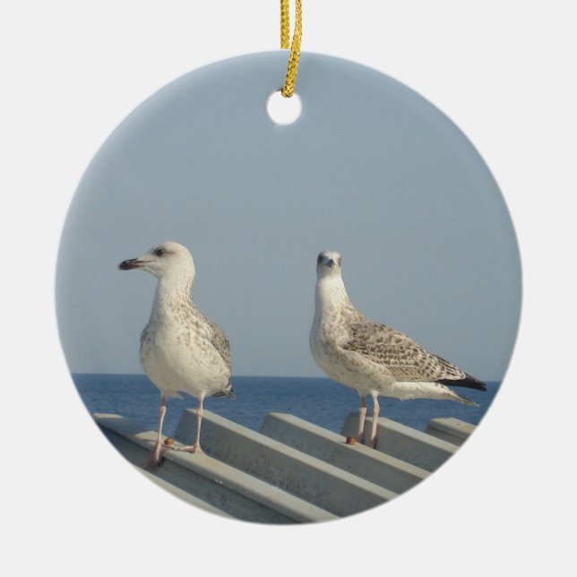 Par Måsar Julgransprydnad Keramik (Framsidan)