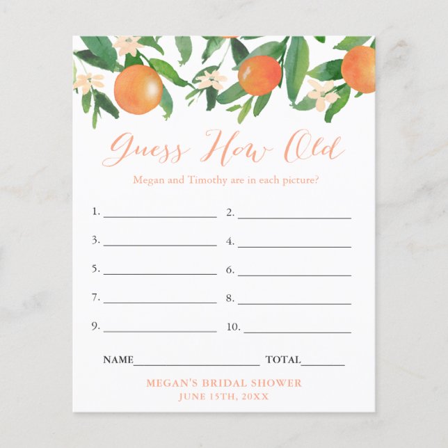 Par Möhippa gissar hur gammalt spel Flygblad (Framsidan)