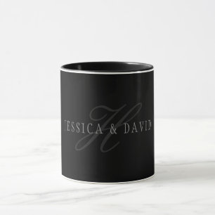 Par Namn och Monogram för efternamn Mugg