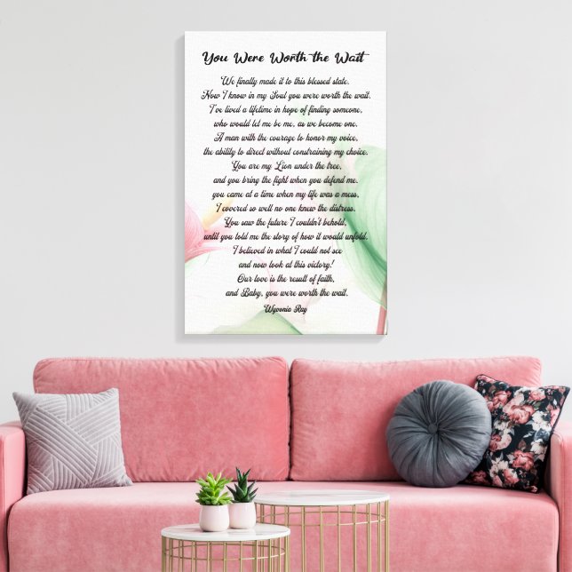 Par- och Kärleksmanusskript Väggkonst Canvastryck (Insitu (Vardagsrum))