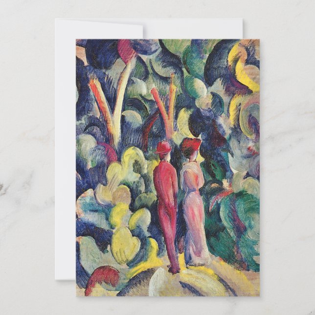 Par på skogsvägen av August Macke (Framsida)