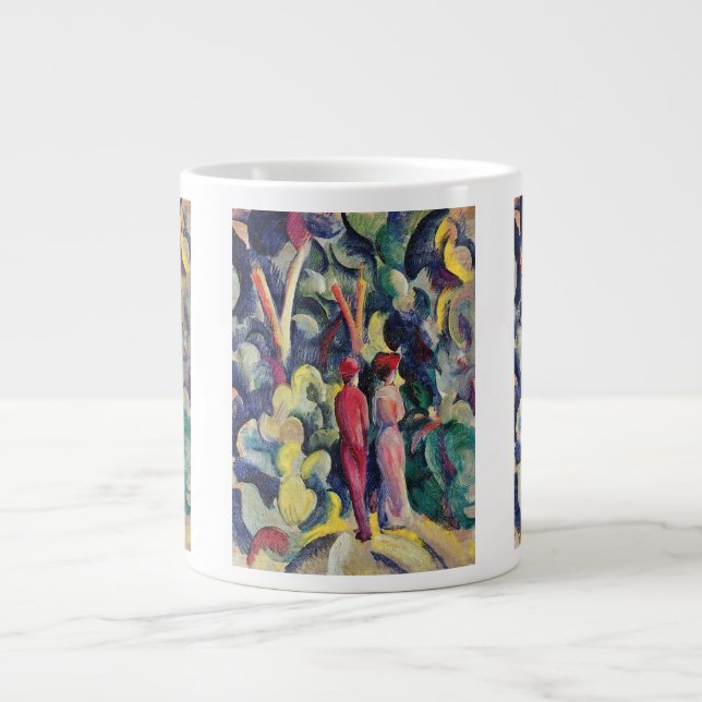 Par på skogsvägen av August Macke Jumbo Mugg (Framsidan)