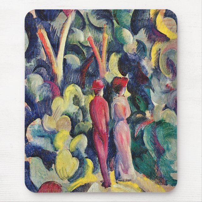 Par på skogsvägen av August Macke Musmatta (Framsidan)