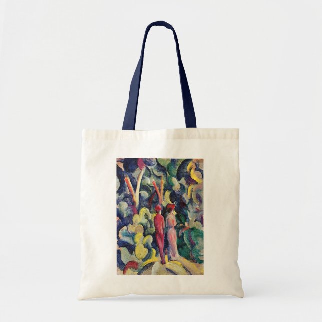 Par på skogsvägen av August Macke Tygkasse (Framsidan)