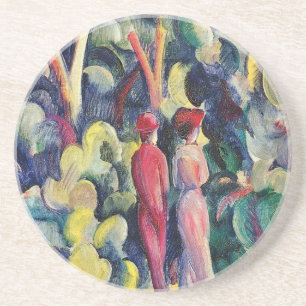 Par på skogsvägen av August Macke Underlägg