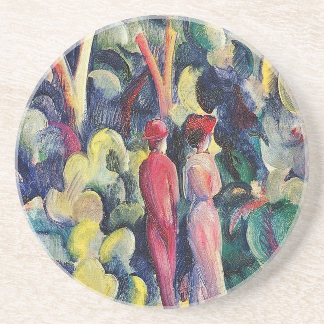 Par på skogsvägen av August Macke Underlägg (Framsidan)