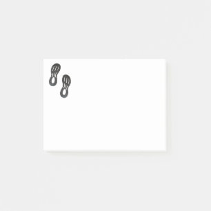 Par på sportskor post-it block