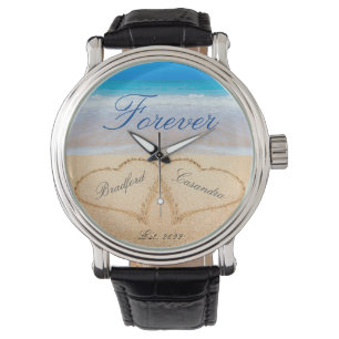 Par Personlig Forever Hörn i Sand Armbandsur