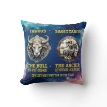 Par Personlig Zodiac Stjärntecken Cushion