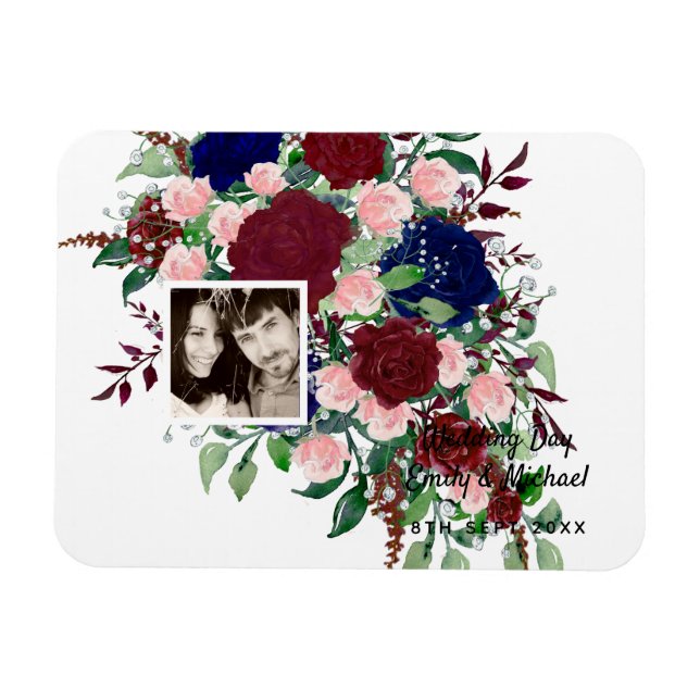 PAR PHOTO Bröllop, årsdag, ny hemgåva Magnet (Horisontell)