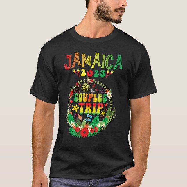 Par Resa 2023 Jamaica Karibiska familjen Vacatio T Shirt (Framsida)