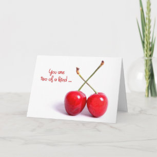 par röda körsbär romantik kort
