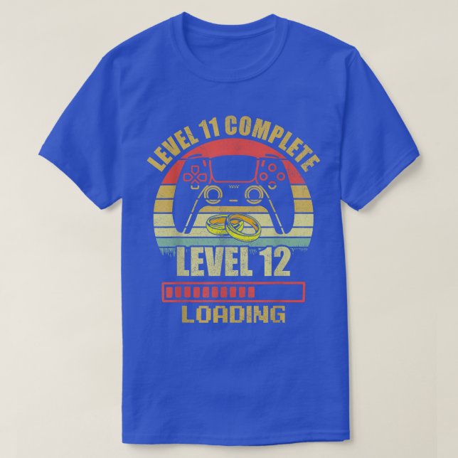 Par s för Him Level 11 Complete Bröllop Annive T Shirt (Design framsida)