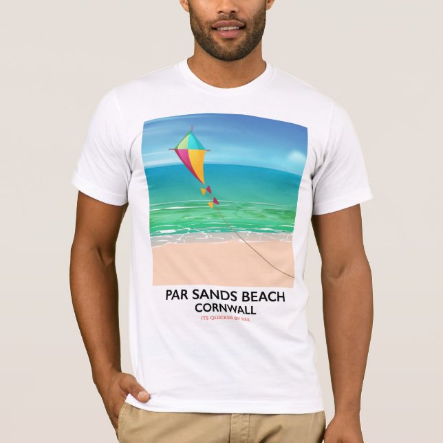 Par Sands Beach Cornwall - reseaffisch T Shirt (Framsida)