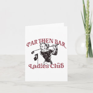 Par Sen Pub Dam Klubb Cute Golf Bachelorette Morsa Kort