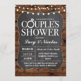 Par Shower Chalk String Ljus Inbjudan