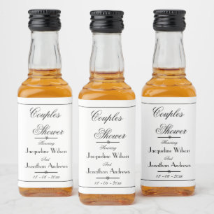 Par Shower Elegant Chic Namn Mini Spritflaskor Etikett