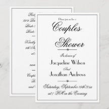 Par Shower Elegant Chic White-Anpassningsbar