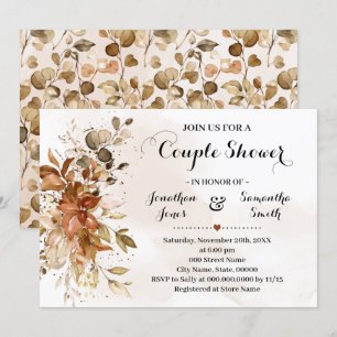 Par Shower Eucalyptus hösten Bröllop Inbjudningar
