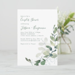 Par Shower för botaniska eukalyptus Inbjudningar