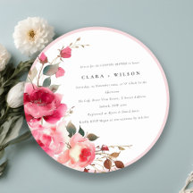 Par Shower för Bright Boho Red Rosa ros Flowers