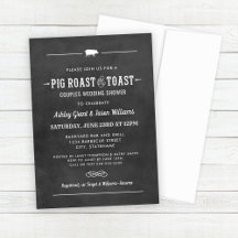 Par Shower för gris Roast och Toast Chalkboard