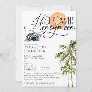 Par Shower för Tropical Cruise Honeymoon Fund Inbjudningar