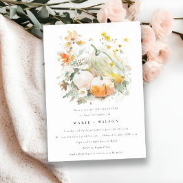 Par Shower för Wildblommepkin Watercolor Inbjudningar