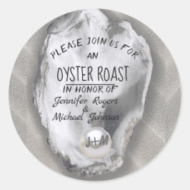 Par Shower Oyster Roast Classic Round Sticker Runt Klistermärke