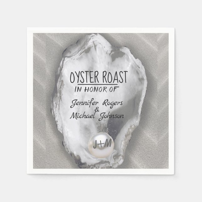 Par Shower Oyster Rost Pappersservett (Framsidan)