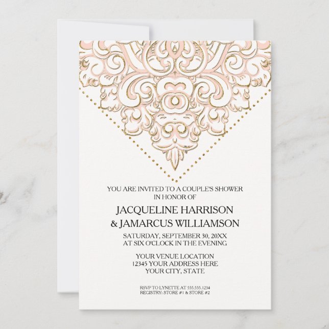 Par Shower Rustic Wooden Board Snöre Typography Inbjudningar (Framsida)