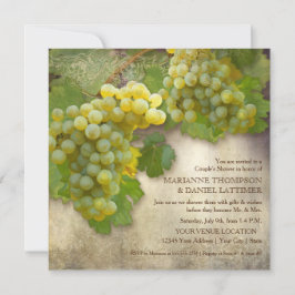 Par Shower Vineyard Fall Autolasbröllop inbjuden t Inbjudningar