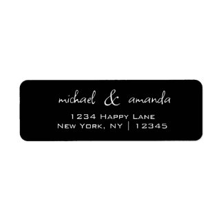 Par Simple Minimal Informal Avslappnad Black White Returadress Etikett
