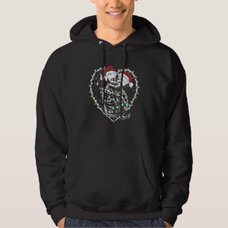 Par Skeleton jul Ljus Heart Graphic Hoodie