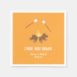 Par Smore campfire marshmallow babydusch Pappersservett