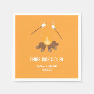 Par Smore campfire marshmallow babydusch Pappersservett