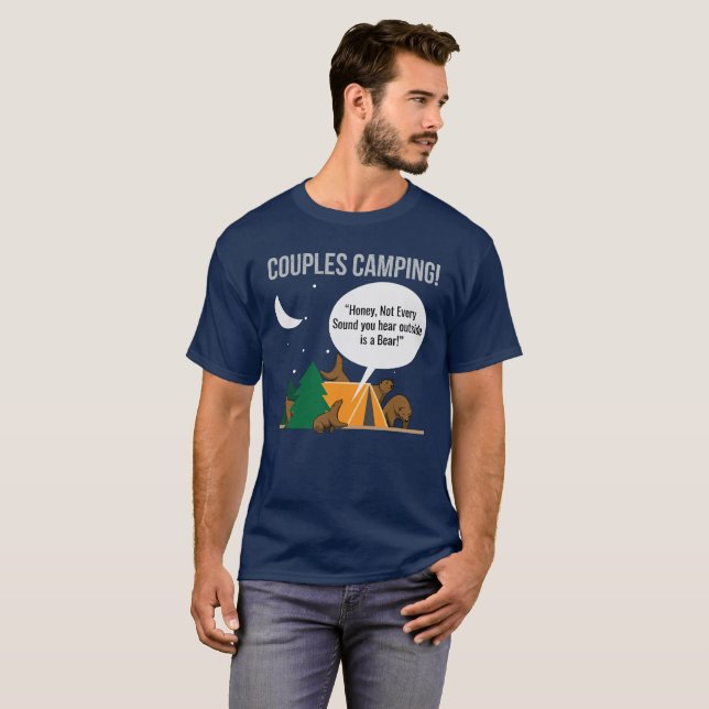 Par som campar den roliga campareT-tröja Tee Shirt (Hel framsida)