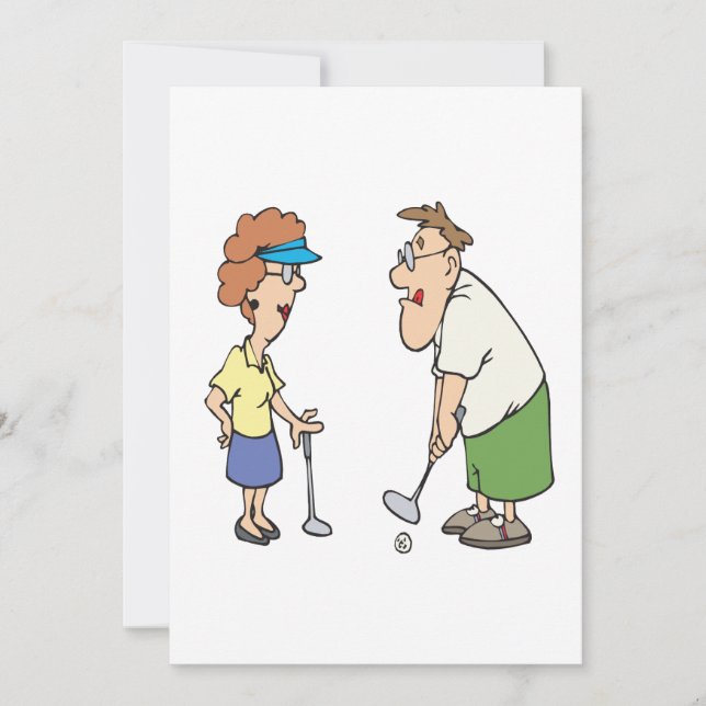 Par som Golf tillsammans håller ihop Inbjudningar (Framsida)