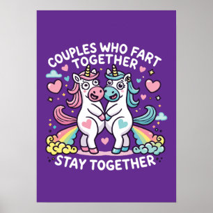 Par som håller ihop tillsammans - Unicorn Poster